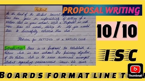 Proposal Writing 📄|ISC English Class 11/12th ISC |CISCE prescribed format Full marks strategy2025-26