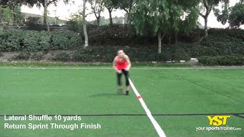 Lateral Shuffle 10yd- Return Sprint Through Finish