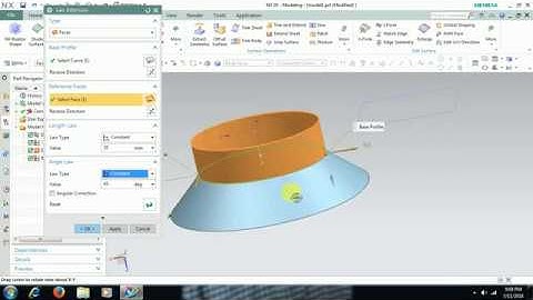 UG NX - Surface Modeling - LAW EXTENSION