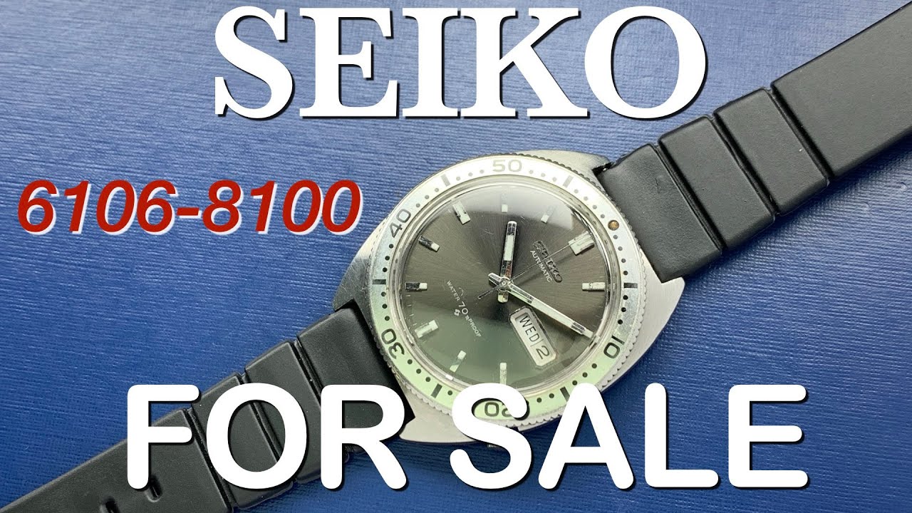 SOLD -- 1968 Seiko 6106-8100 First Sport Diver - YouTube