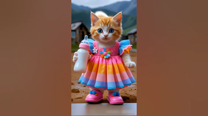 🥰 Beautiful Baby Cat Drinking Milk And Dancing 🍼 Dudi Dudi Dum Dum 😻 MT ✅ #cat #cute #shorts #love