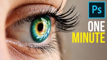 1-Minute Photoshop - How to Create Multi-Color Eyes! I Talha Thanvi Official