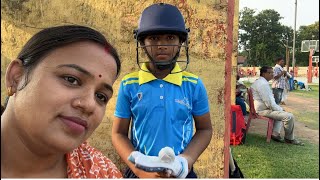 ￼ Sirsa Stadium mein Mira beta ka pehla Din ,Ye Stadium may Mahendra Singh Dhoni practice Karta Tha 