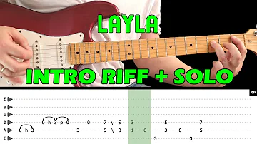 LAYLA - Intro guitar lesson - Studio & Live version (with tabs) - Derek and the Dominos|Eric Clapton