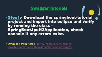 Step1: Download the springboot-tutorial project and import into eclipse and verify by running.