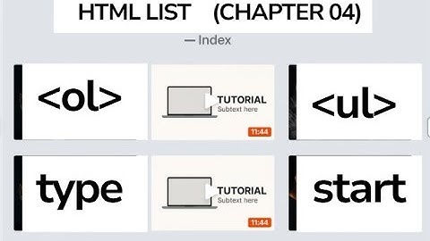 HSC ICT Chapter 4 | HTML List Order list & Unorder list | HSC ICT HTML