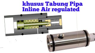 Inline pipe tube air regulated