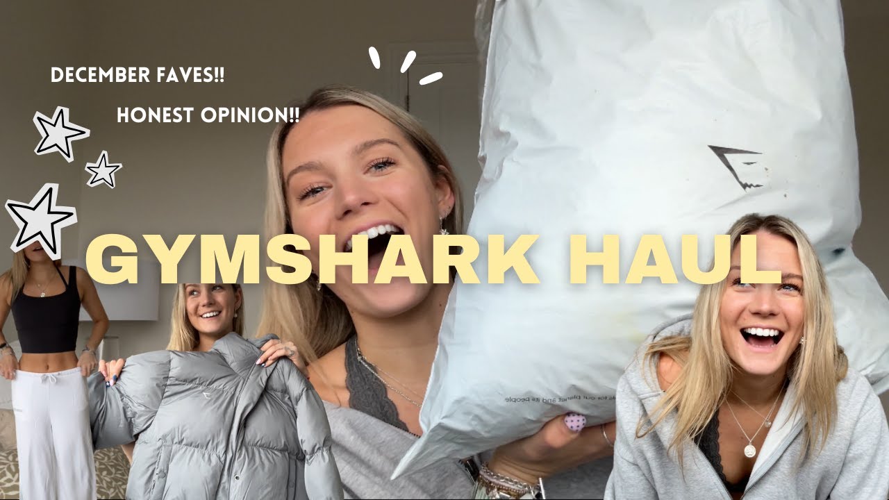 GYMSHARK HAUL | December favourites, my honest opinions, go-to cozy winter fits !! 🦈🛍
