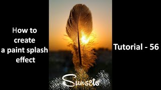 Adobe Photoshop-Tutorial 56(How to create a paint splash)🔥🔥🔥