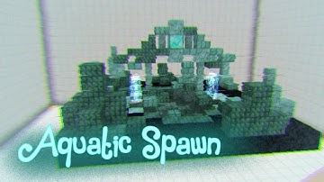 🌊Aquatic Spawn Build Tutorial | Blockman Go Sky Block🐬💦