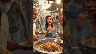 घर का दरवाज़ा बना विशाल समोसा! 🤯 | AI Cartoon Stories ✨ #montagem #mhacommunity #storytelling