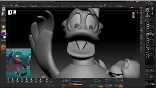 3D-sculpting of Duck and Turtle from cartoon The Little Mermaid