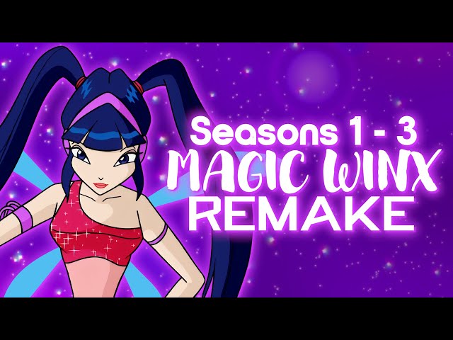 Winx Club Seasons 1 to 3 | MAGIC WINX Theme (English u0026 Instrumental REMAKE) class=