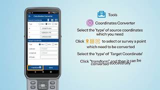 32 How to use the function of "Coordinates Converter" in tSurvey2.0