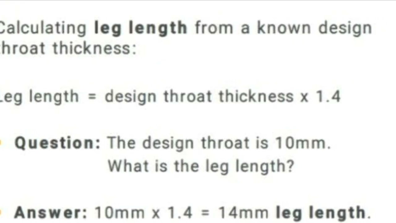 Calculating leg length.