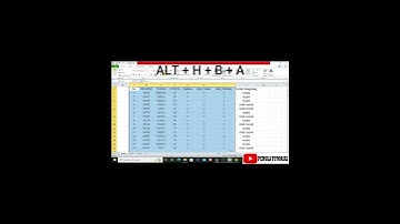 membuat garis/kotak di excel menggunakan shortcut #shorts