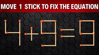 Move 1 Stick To Make Equation Correct, Matchstick Puzzle. by EASY & HARD 1,969 views 2 weeks ago 6 minutes, 20 seconds