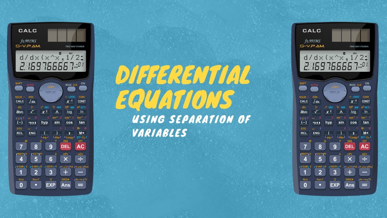 differential equations by separation of variables homework