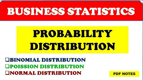 Probability Distribution | Binomial | Poission | Normal | Ugc net commerce/management