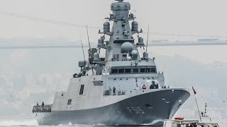 Turkish Navy I-Class Frigate TCG ISTANBUL transits Istanbul strait towards Black Sea - Mar 02, 2024