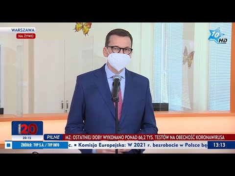 Konferencja prasowa premiera Mateusza Morawieckiego i ministra zdrowia Adama Niedzielskiego, 12.05