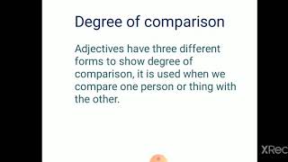 Degree of comparison