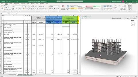 Cell BIM for Excel, Digital Twin for Monthly Payment Certificates