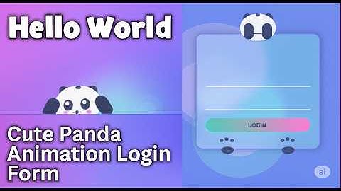 Cute Interactive Panda Login Form | Fun CSS Mascot Animation!