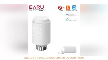 Tuya Smart ZigBee Radiator Actuator TRV Programmable Thermostatic Radiator Valve App Remote Temperat