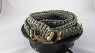 1   2 Point Paracord Gun - Rifle Sling, 550lb 7 Strand HK Swivel Clip Hooks King Cobra