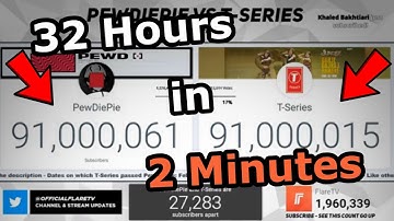 FlareTV PewDiePie VS T-Series TIMELAPSE!