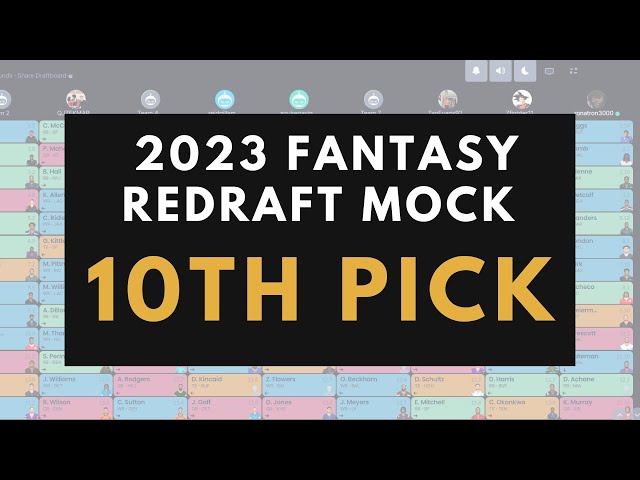 10 team ppr mock draft 10th pick