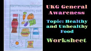 Healthy food and Unhealthy food worksheet