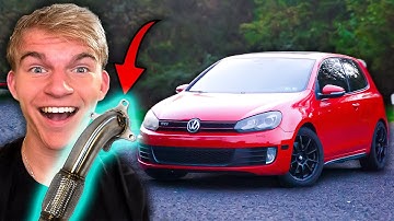 INSTALLING A DOWNPIPE ON MY VOLKSWAGEN GTI MK6 *MANY ISSUES* (PART 1)