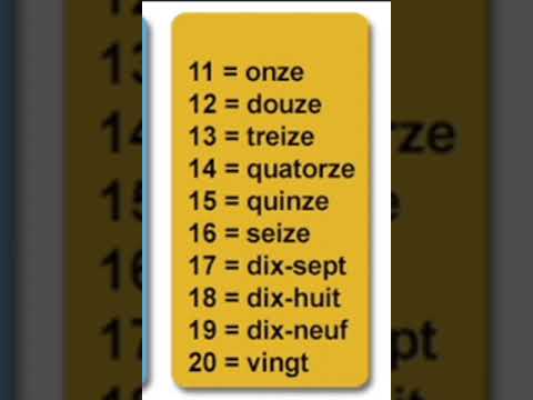 نطق الأرقام من ١١ ٢٠بالفرنسيه تعلم اللغه احتراف نطق تحفيز تحفيزي