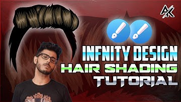 How to draw vector art hair | step by step in Infinite Design | how to make vector hair | Part 1 |