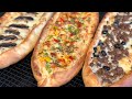 البيتزا التركية بعجين راائع و تلاث حشوات🇹🇷 Pizza turque (Pide) recette facile trois garnitures