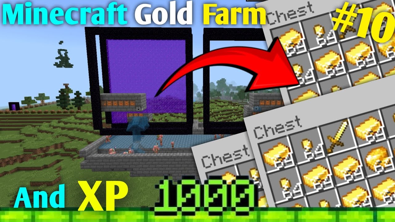 Minecraft Best Gold Farm In Survival World Episode 10 - YouTube