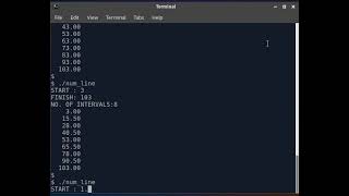 FORTRAN 77 Program to make a Number Line.