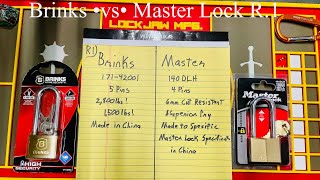 Famous (45) Brinks •vs• Master Lock, round 1: 40mm Brass Profile