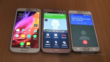 Incoming call&Outgoing call at the Same Samsung Galaxy Note 2 Pink+Note 2 MIUI+Note 1 Android 7