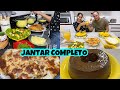 COMO FAZER JANTAR COMPLETO FÁCIL MUITO DELICIOSO + MESA POSTA