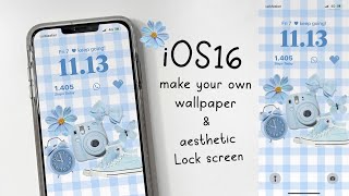 iOS16: making aesthetic wallpaper & widget for lock screen🦋 screenshot 2