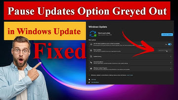 Pause updates Option Greyed Out in Windows Update in Windows 11 [Fixed] #windows11 #windowsupdate