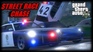 Midnight Street Race Police Chase| Rockstar Editor (GTA V)