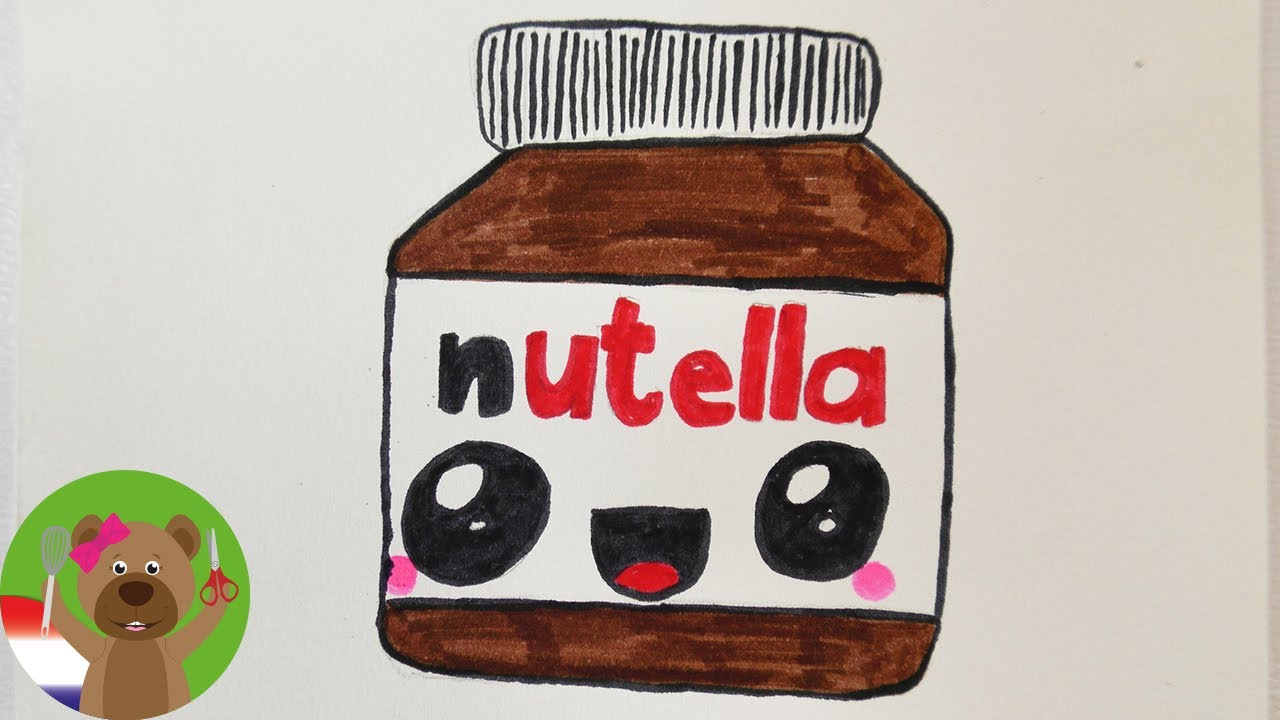 Kawaii Nutella Diy Tekenen Schattige Chocopasta Tekenen Voor Uitnodigingen En Verjaardagskaarten Youtube