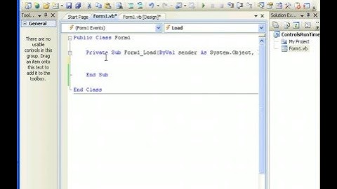 Part 1: Create Buttons Dynamically and Set the Events to Controls (VB.net ,VB2005, VB2008)