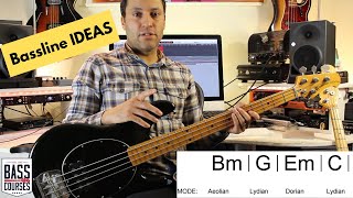 Creating Basslines Over a Chord Progression (Bm/G/Em/C)