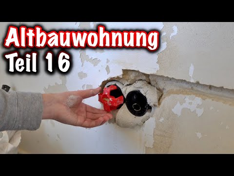 Unterputzdosen eingipsen - Elektrik in Altbauwohnung erneuern! ElektroM