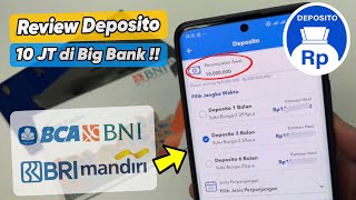 Keuntungan Deposito 10 JT di 4 Bank Terbesar Indonesia
